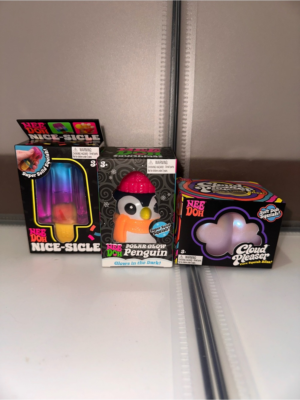 Polar Glow Penguin Plush in Pink & Orange